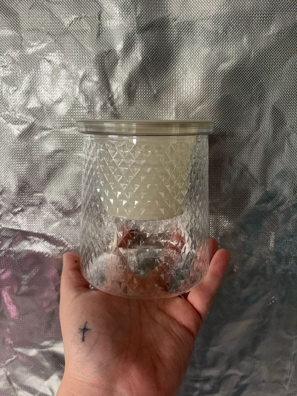 3.5” Glass-look Self Watering Pot