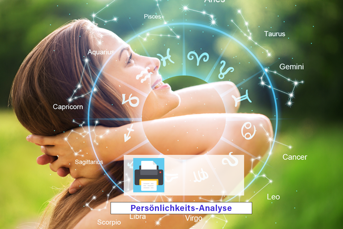 Persönlichkeitsanalyse ohne Horoskop Zeichnung als Druckversion