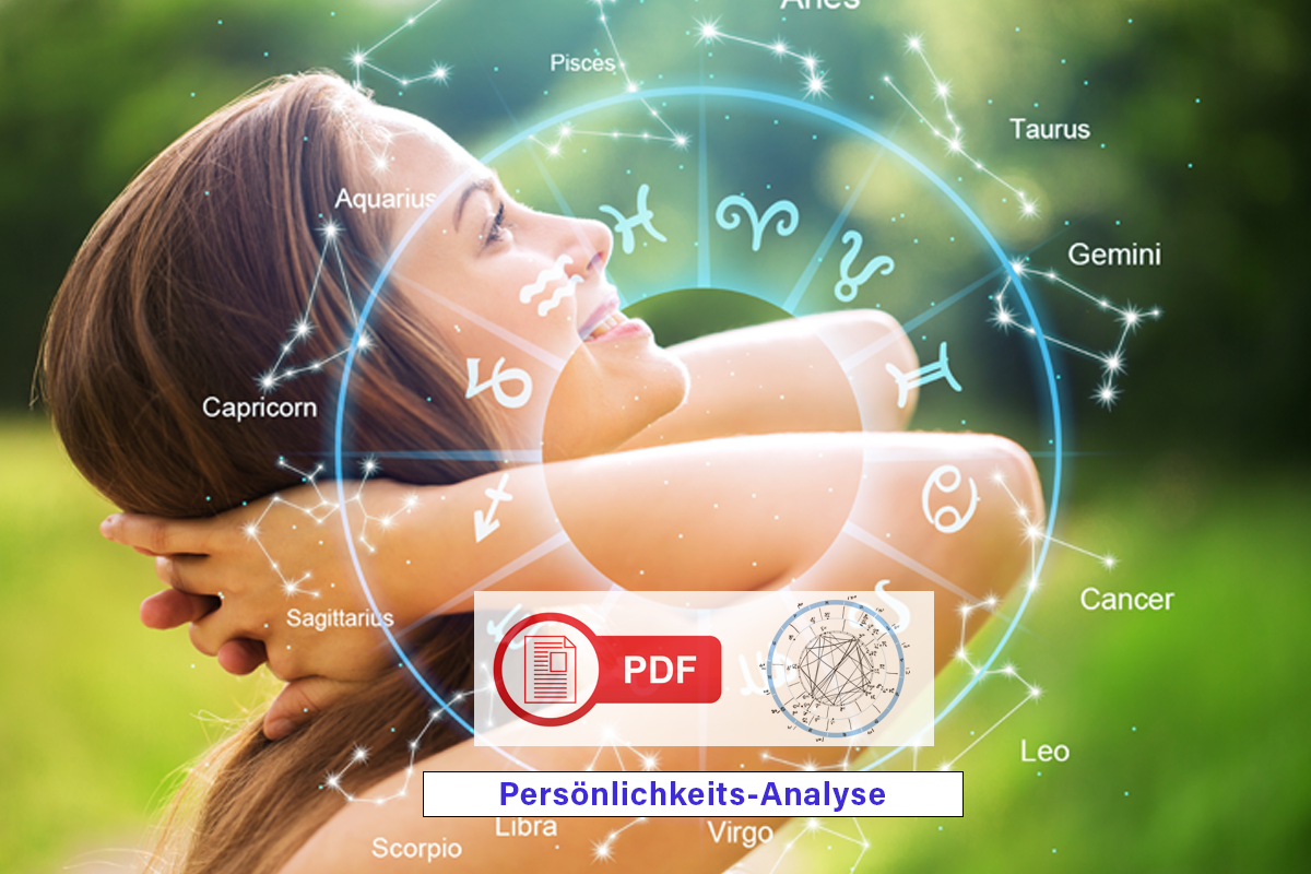 Persönlichkeitsanalyse mit Horoskop Zeichnung als PDF-Version