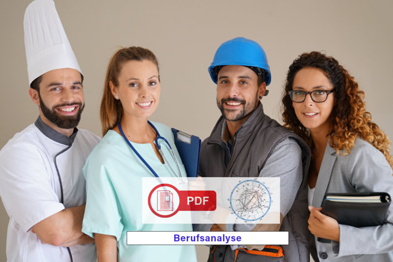 Berufsanalyse mit Horoskop Zeichnung als PDF-Version