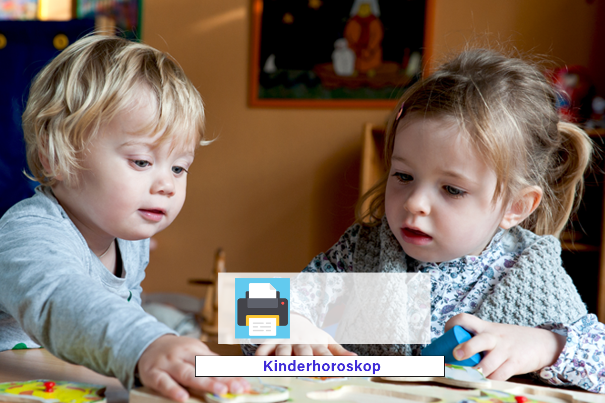 Kinderhoroskop ohne Horoskop Zeichnung als Druckversion