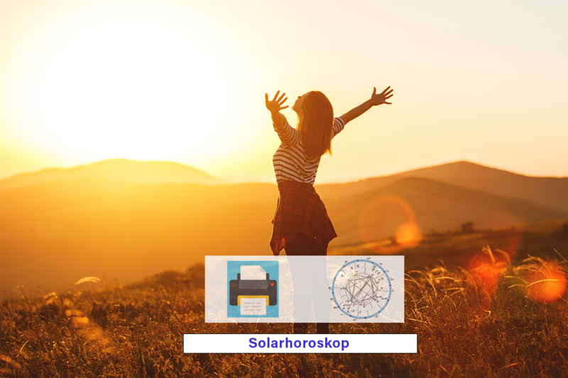 Solaranalyse mit Horoskop Zeichnung als Druckversion
