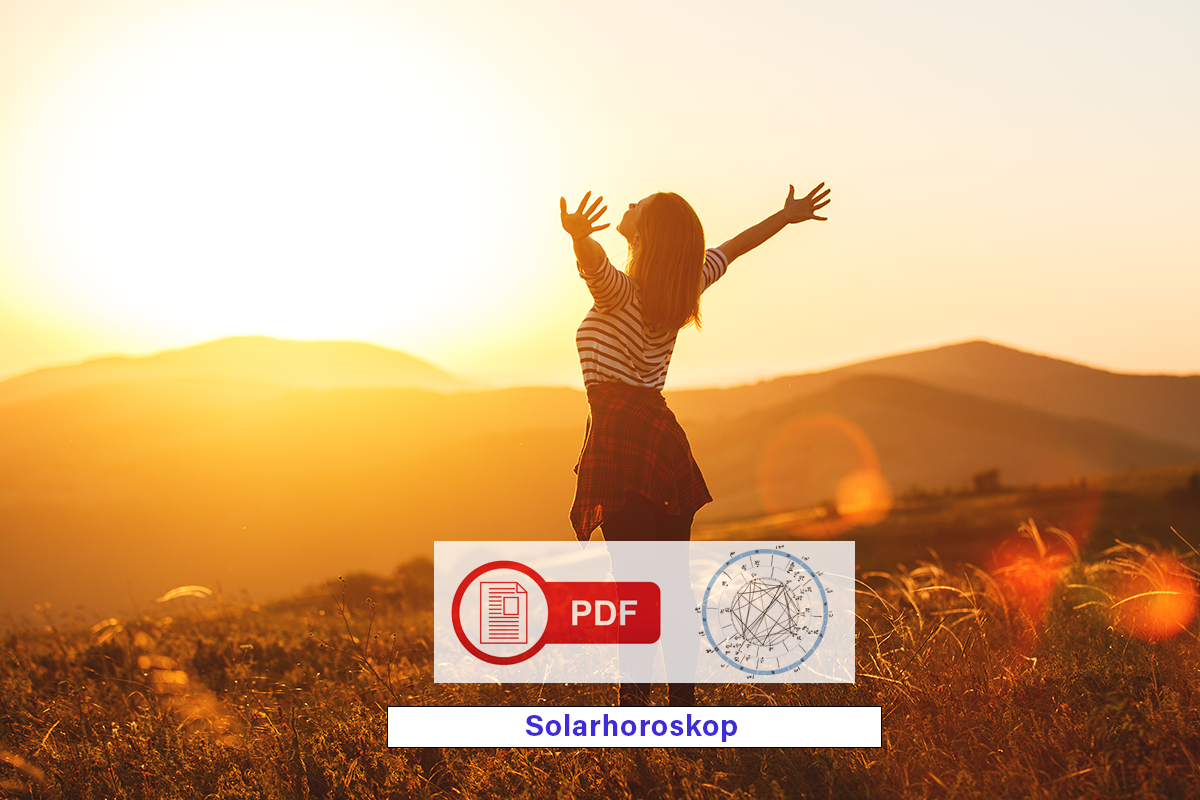 Solaranalyse mit Horoskop Zeichnung als PDF-Version