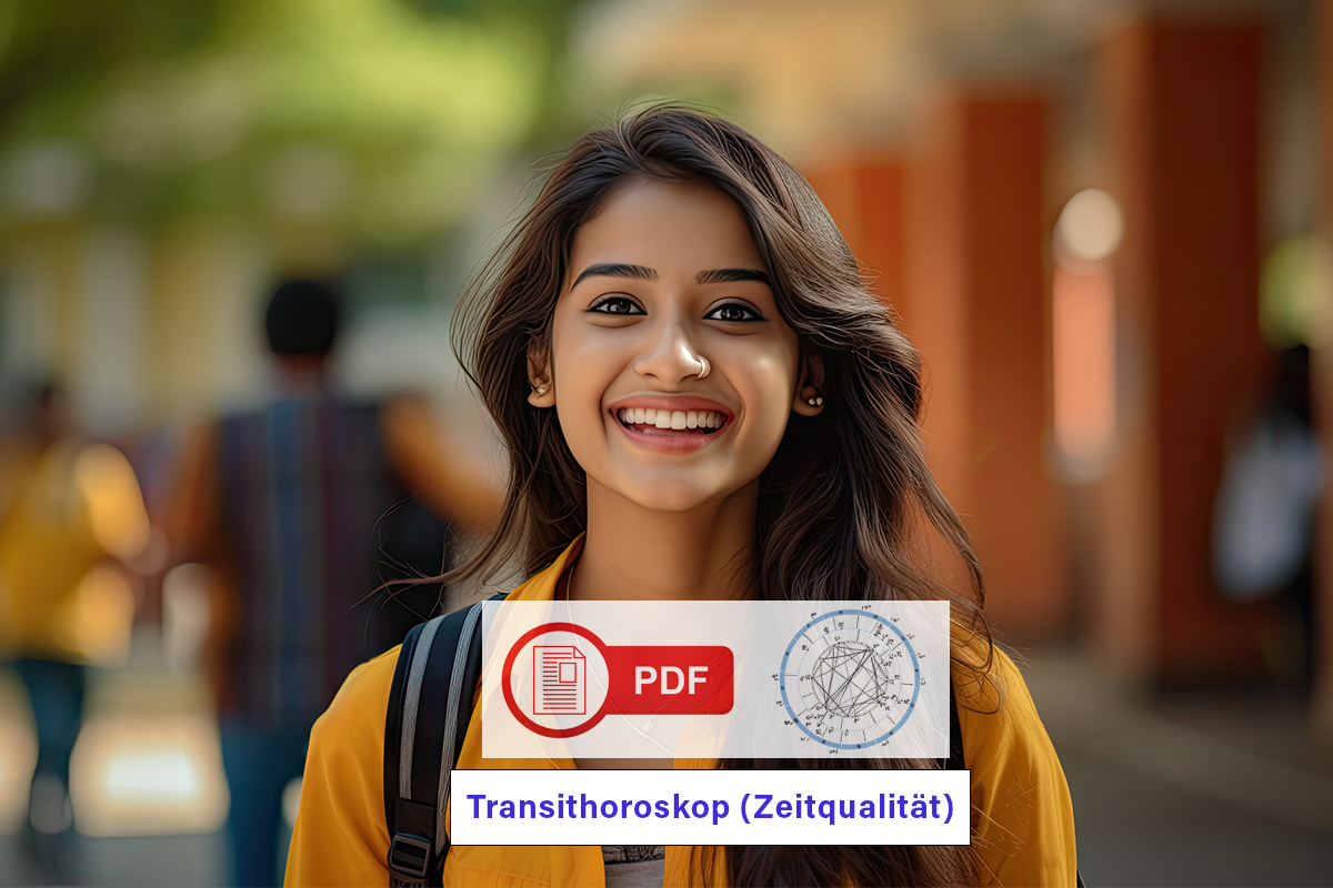 Transitprognose mit Horoskop Zeichnung als PDF