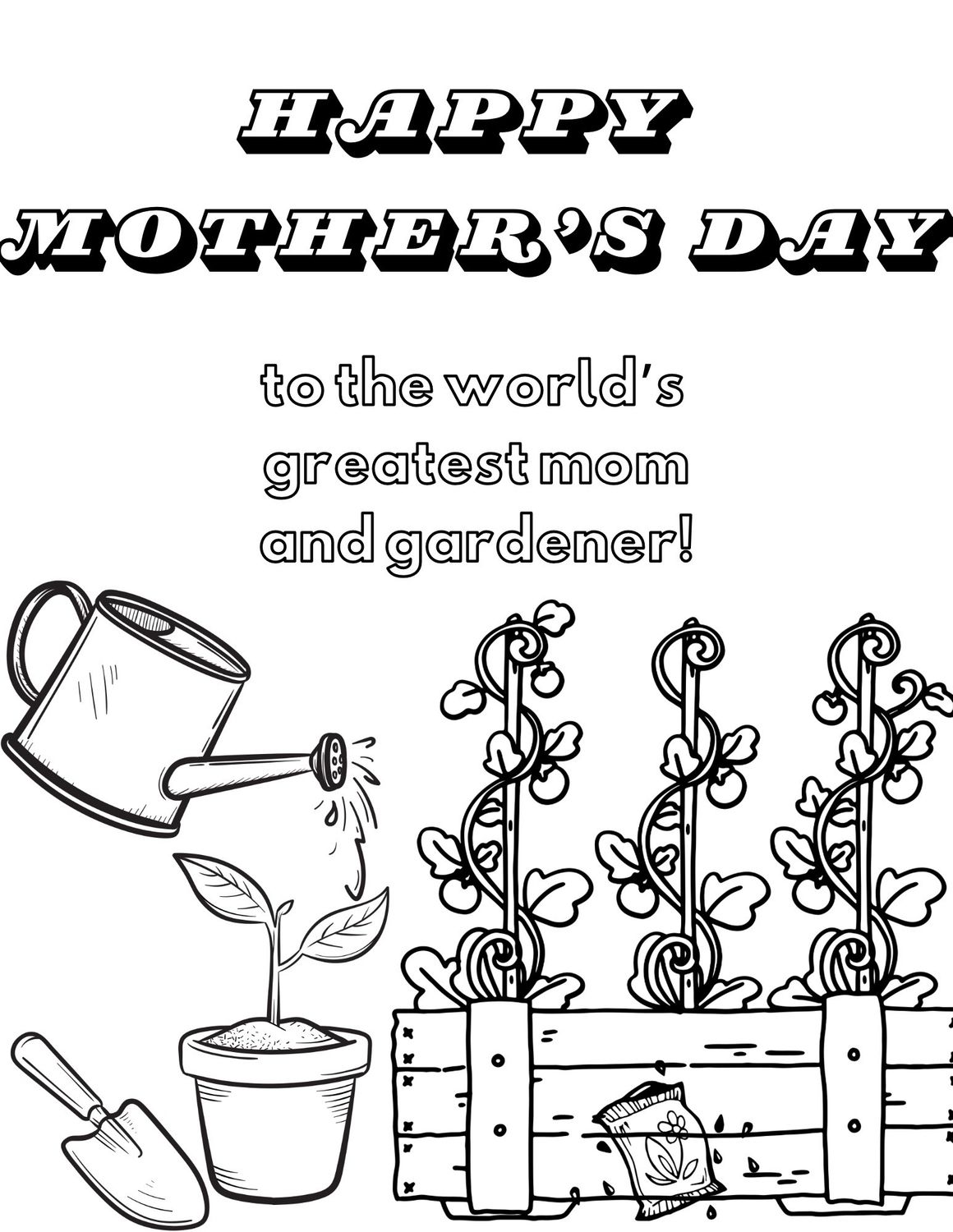 Mother’s Day Gardening Free Printable