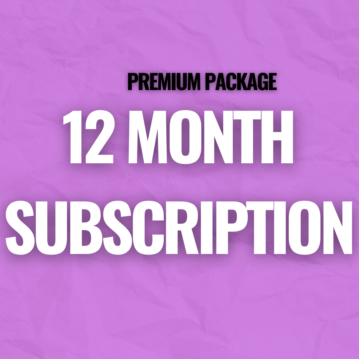 12 MONTH SUBSCRIPTION