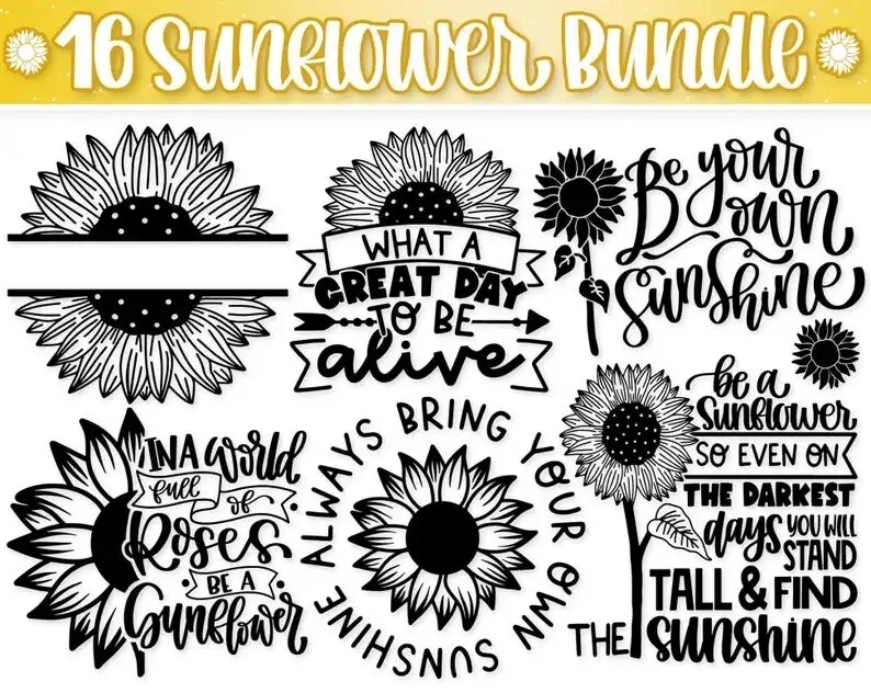 Half Sunflower Svg