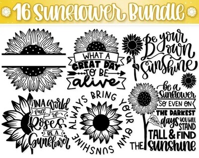 Half Sunflower Svg