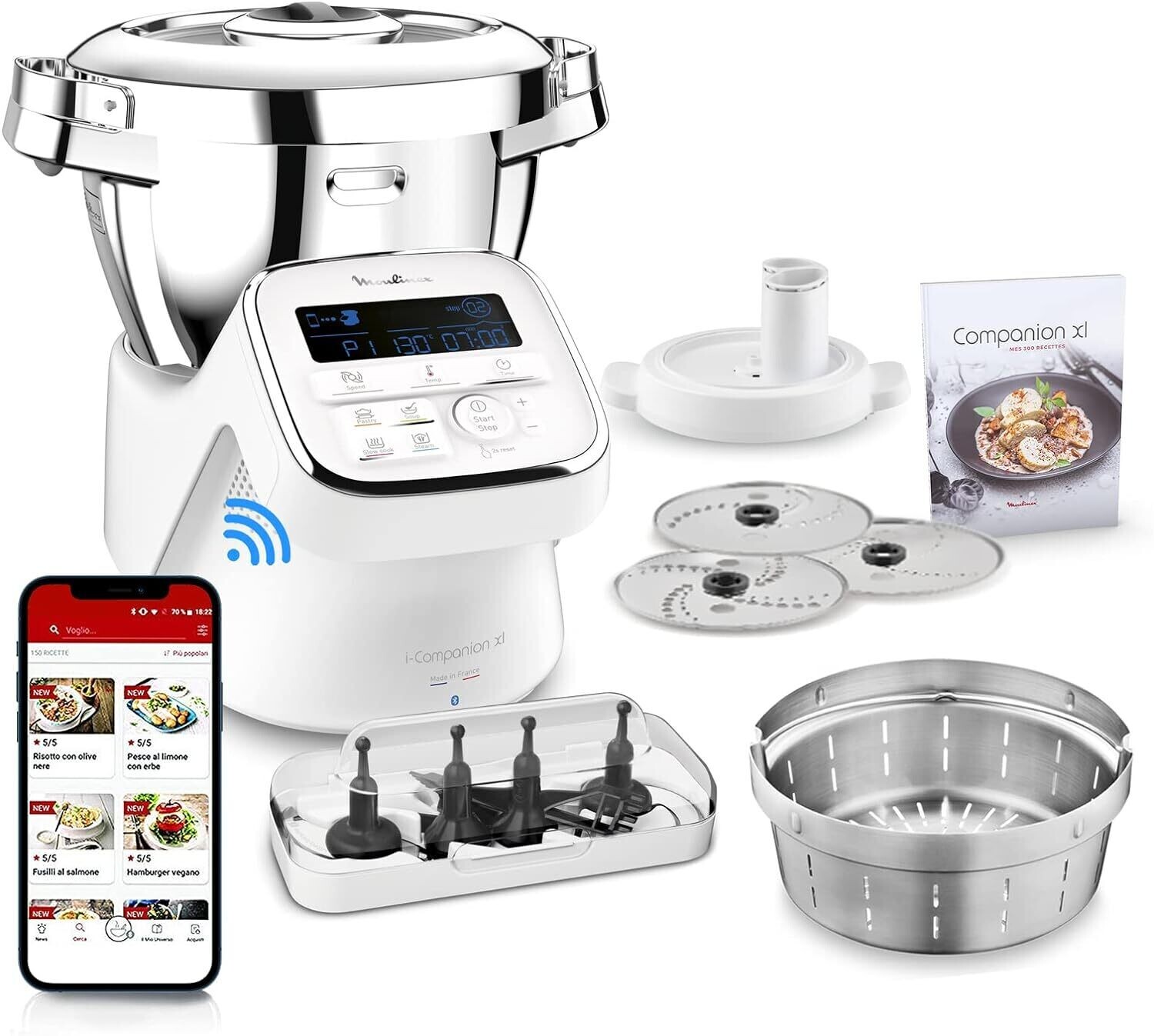 Moulinex Robot cuiseur connecté, 14 modes