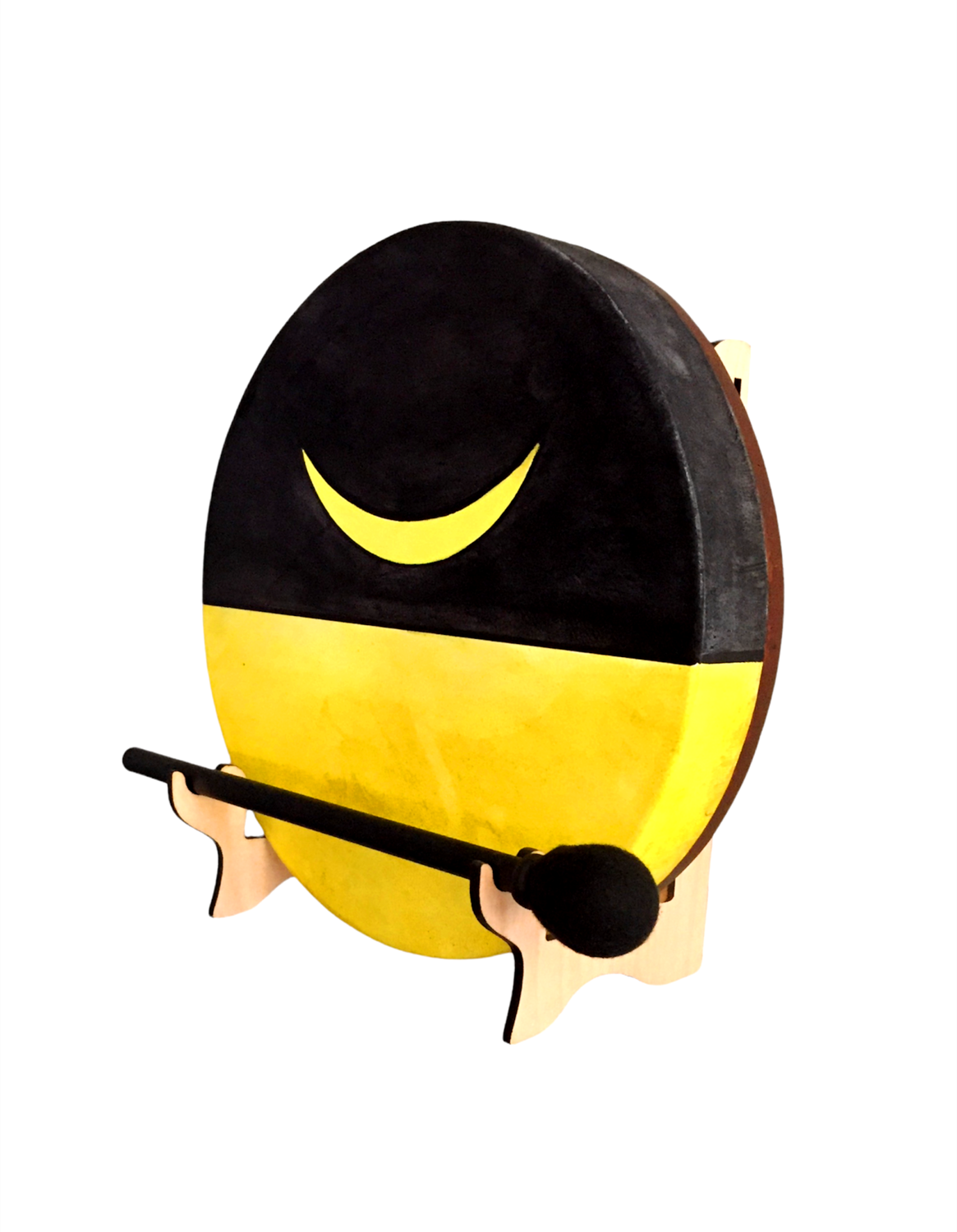 Shamanic Moon Frame Drum with optional illuminated Display Stand and Carry Bag