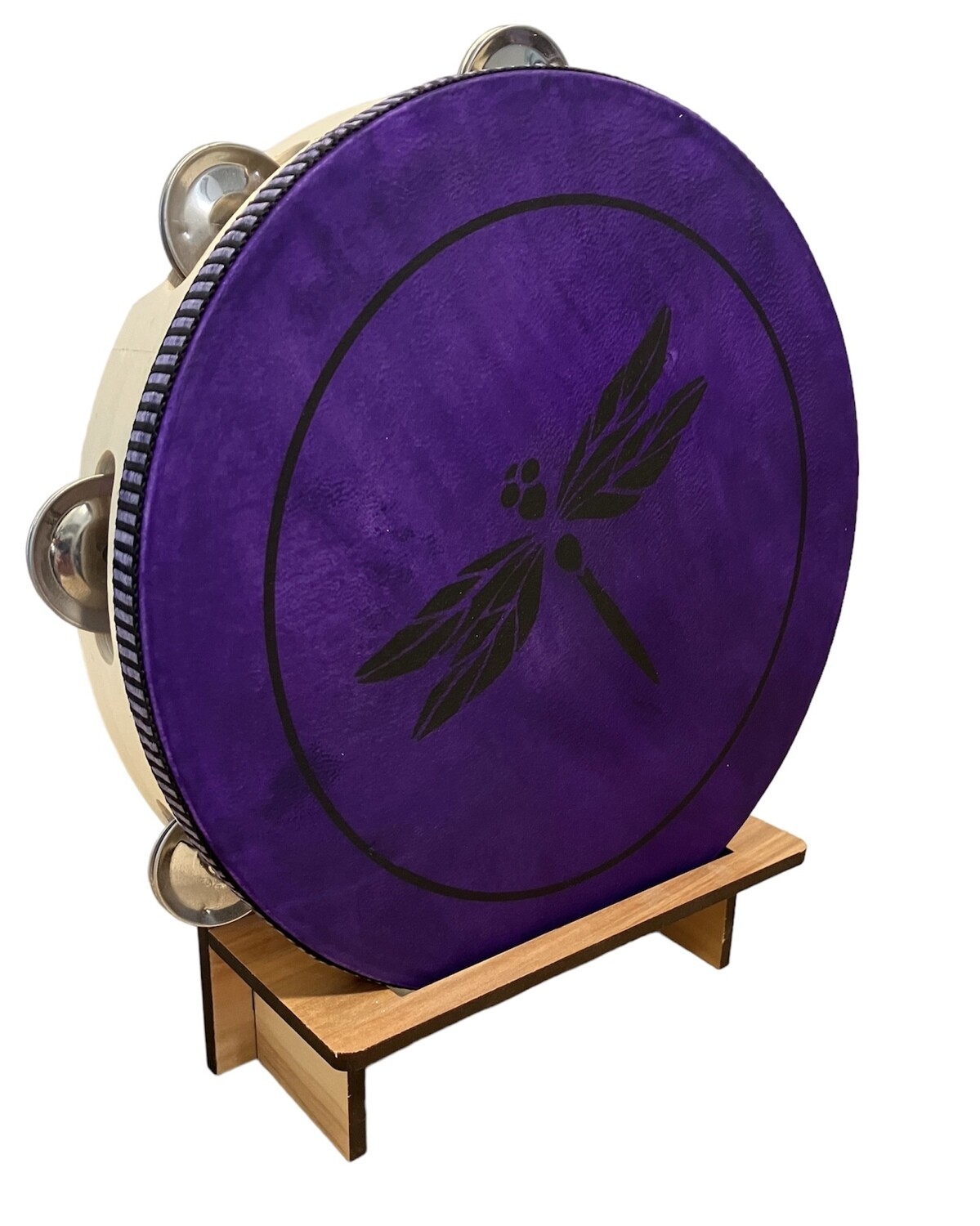 Dragonfly Spirit Tambourine with optional illuminated Display Stand