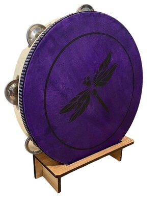 Dragonfly Spirit Tambourine with optional illuminated Display Stand
