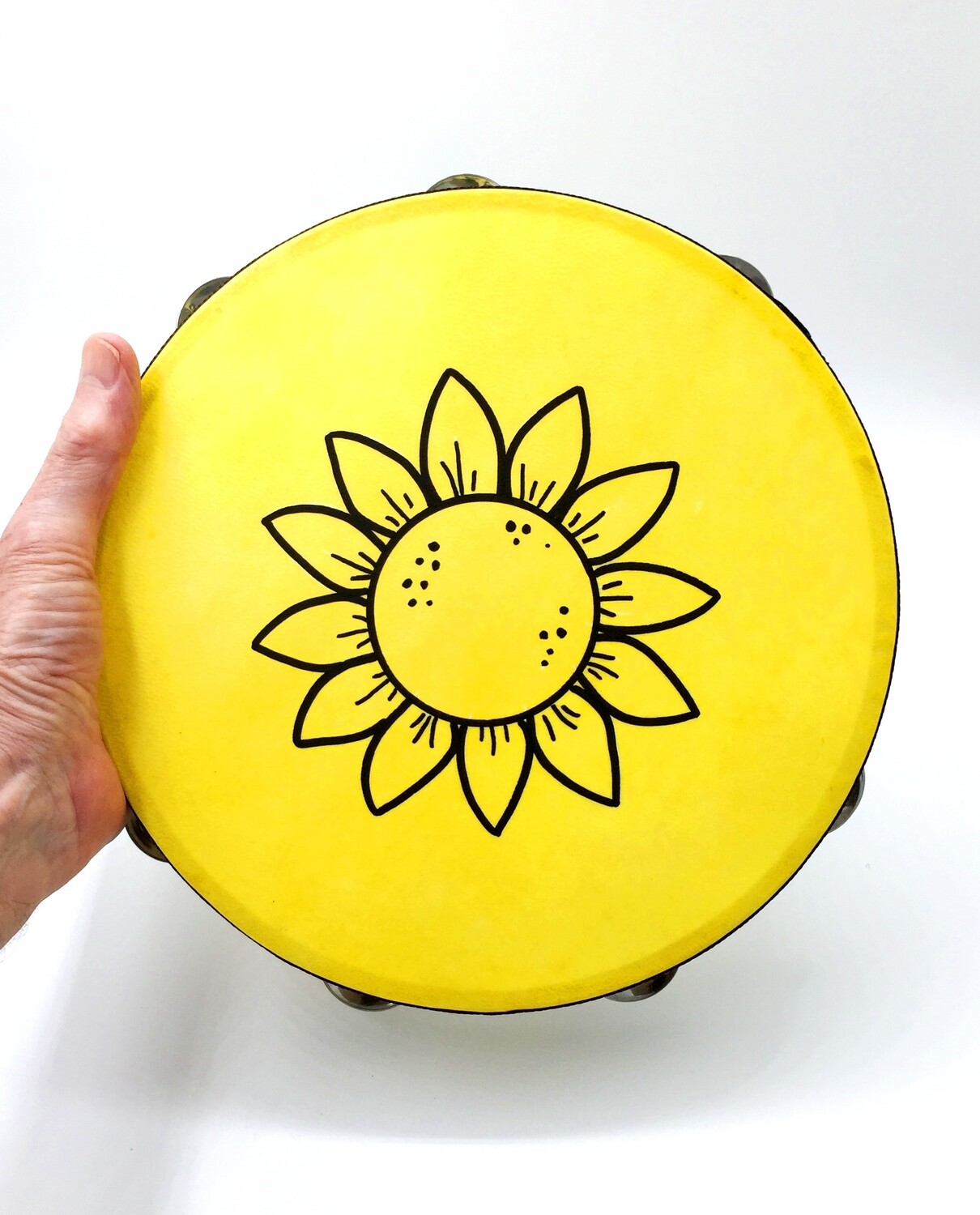 Sunflower Tambourine with optional illuminated Display Stand Display Stand