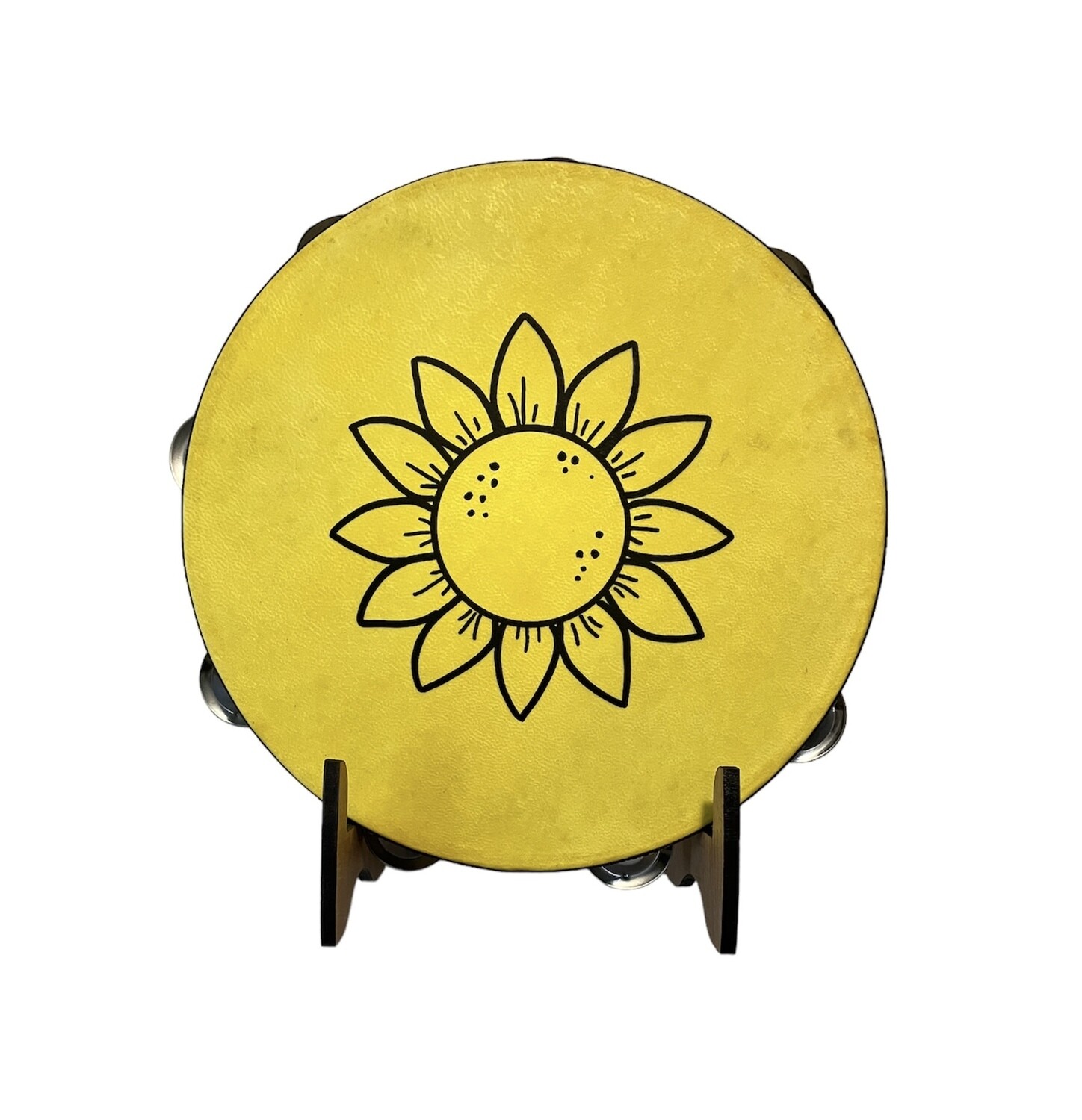 Sunflower Tambourine with optional illuminated Display Stand Display Stand