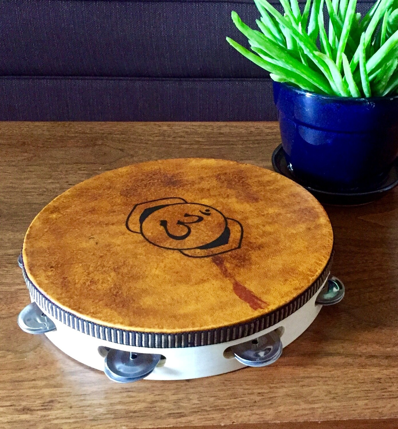 Ohm Sign Tambourine with optional illuminated Display Stand Display Stand
