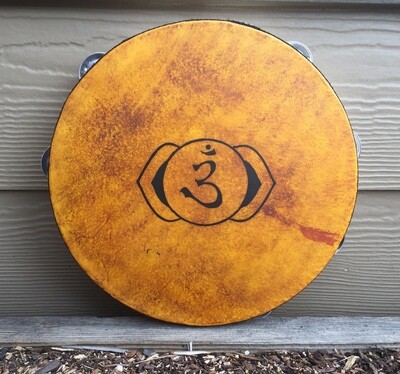 Ohm Sign Tambourine with optional illuminated Display Stand Display Stand