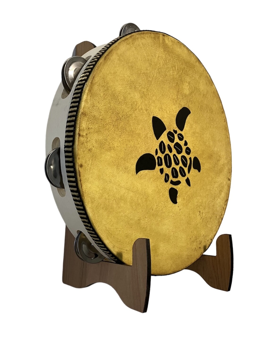 Sea Turtle Spirit Tambourine with optional illuminated Display Stand