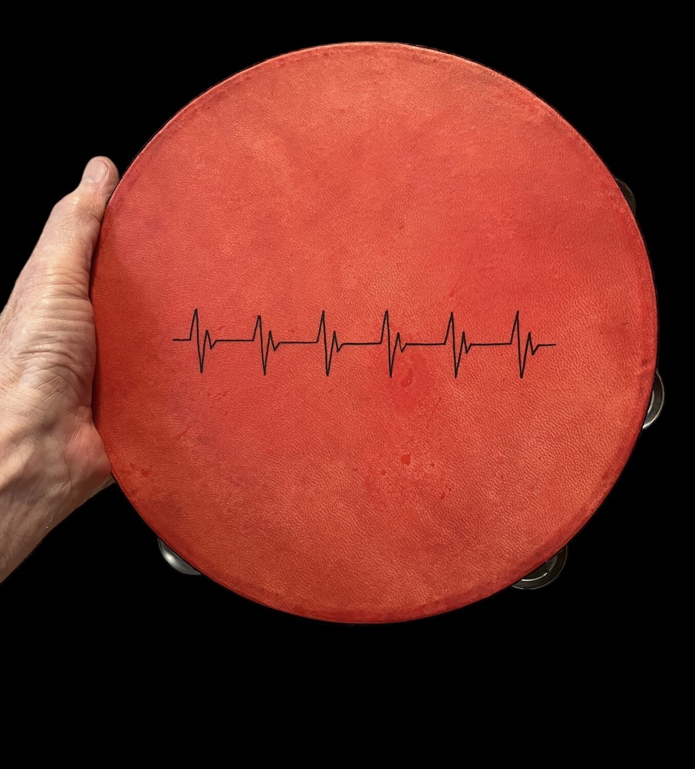 Heart Rhythm Tambourine with optional illuminated Display Stand Display Stand