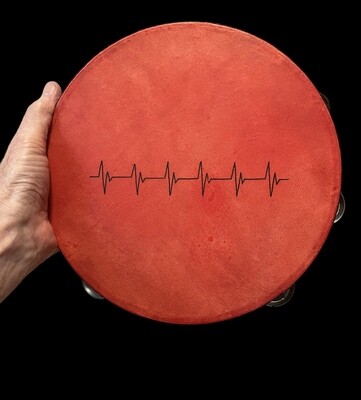 Heart Rhythm Tambourine with optional illuminated Display Stand Display Stand