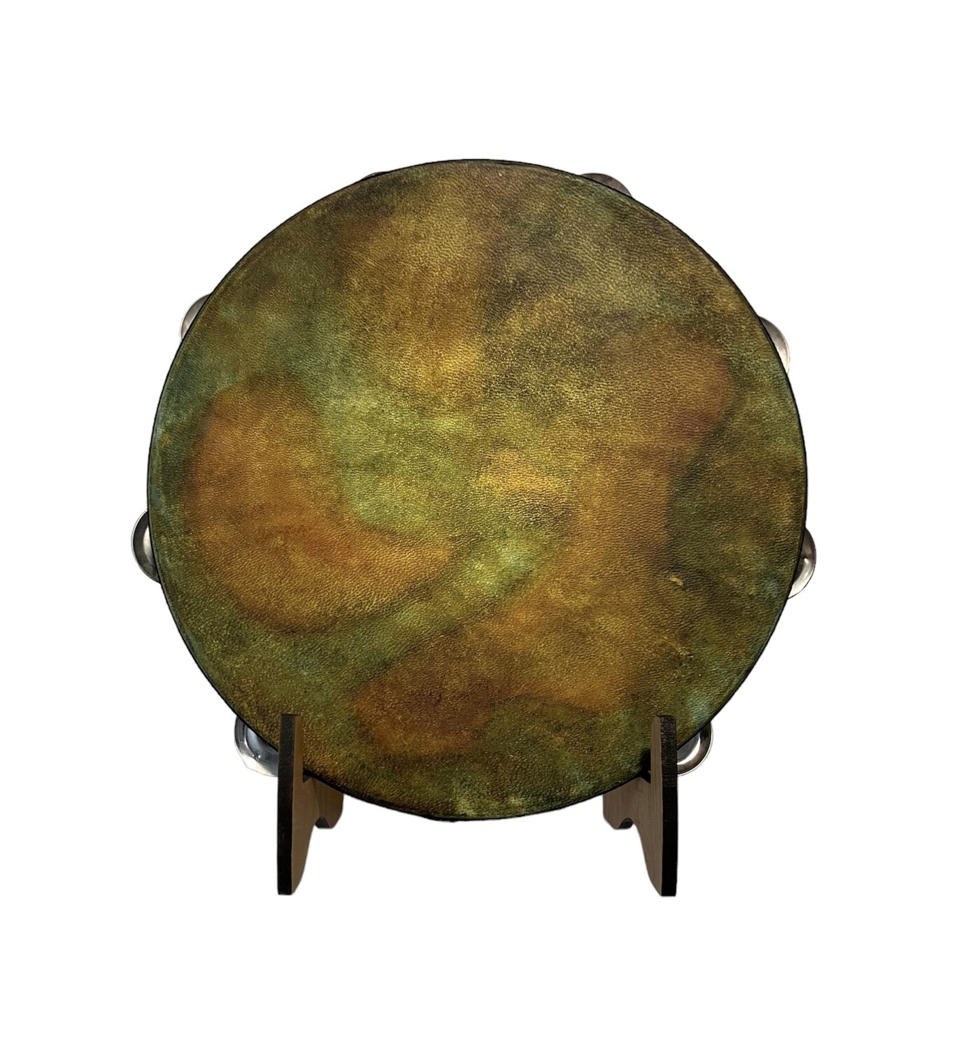 Green Earth Tambourine with optional illuminated Display Stand Display Stand