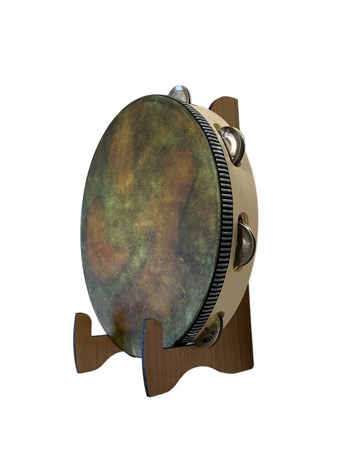 Green Earth Tambourine with optional illuminated Display Stand Display Stand