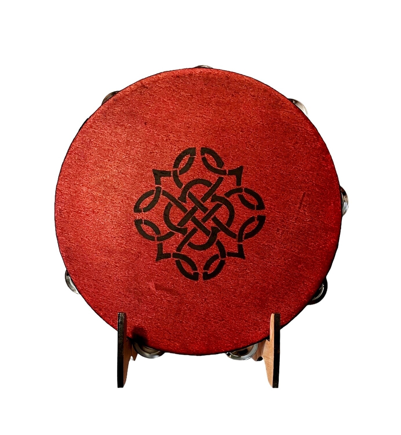 Celtic Knot Tambourine with optional illuminated Display Stand Display Stand