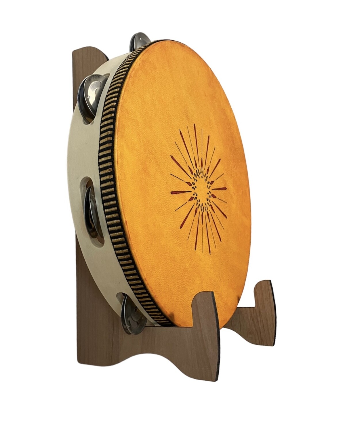 Sunburst Tambourine with optional illuminated Display Stand Display Stand