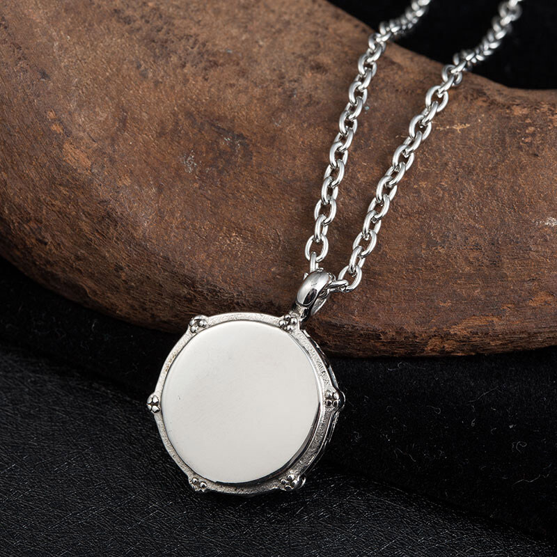 Drum Necklace polished Stainless Steel
