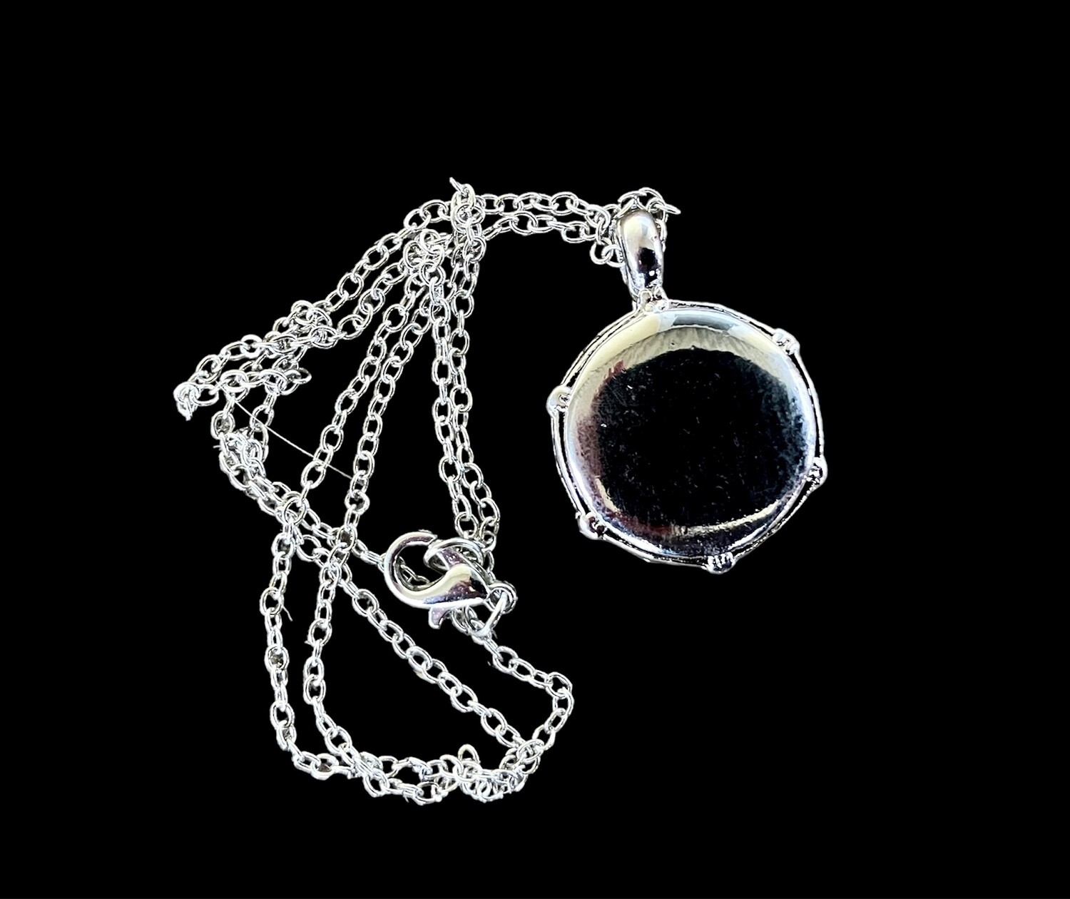 Drum Necklace polished Stainless Steel
