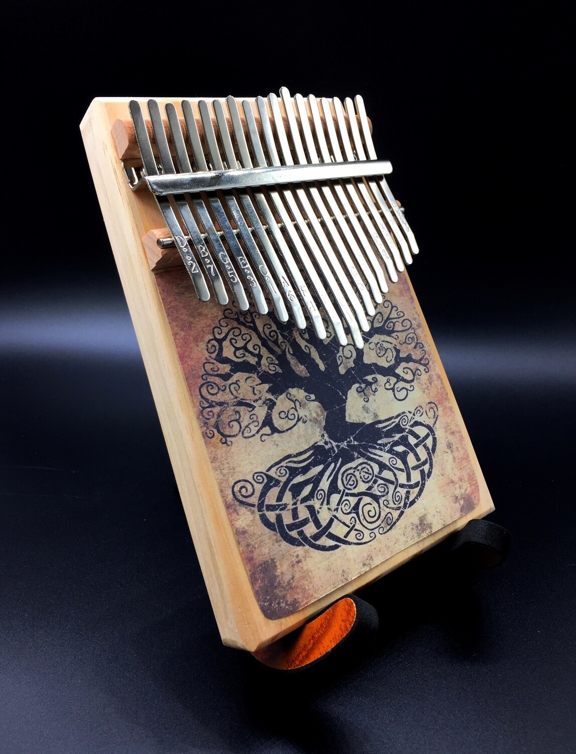 Kalimba Thumb Piano 17 Keys with 3 pattern choices and optional Display Stand