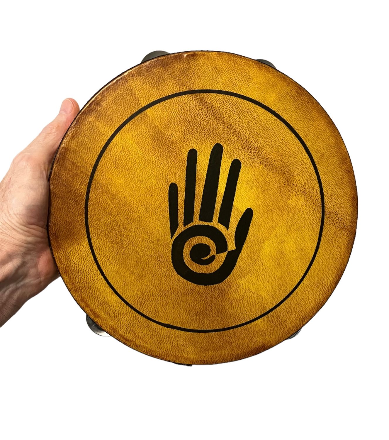 Healing Hand Tambourine with optional illuminated Display Stand Display Stand