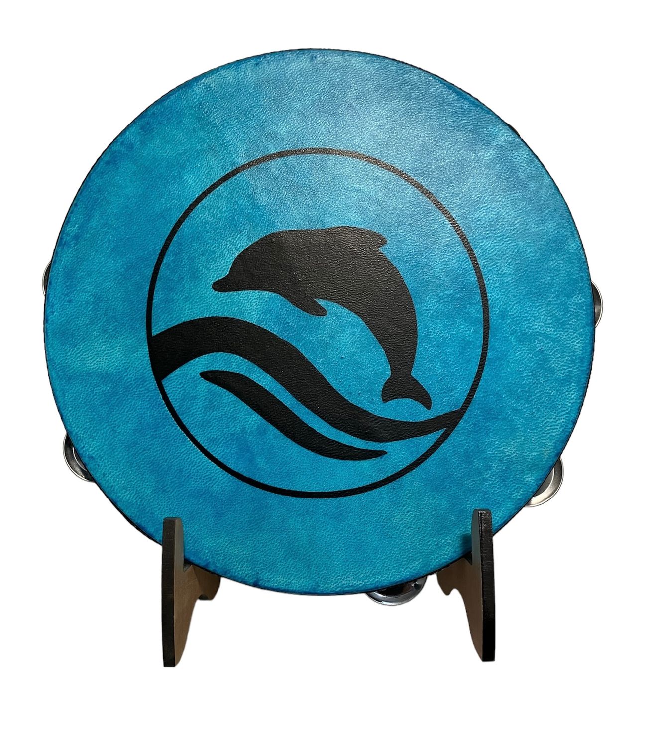 Dolphin Tambourine with optional illuminated Display Stand Display Stand