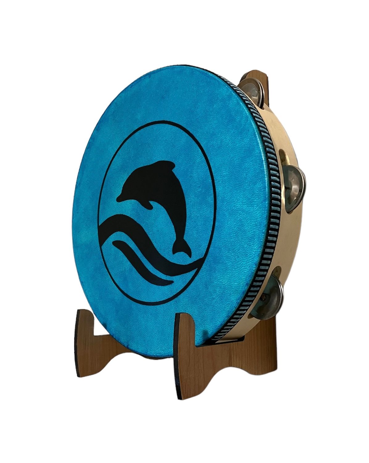 Dolphin Tambourine with optional illuminated Display Stand Display Stand