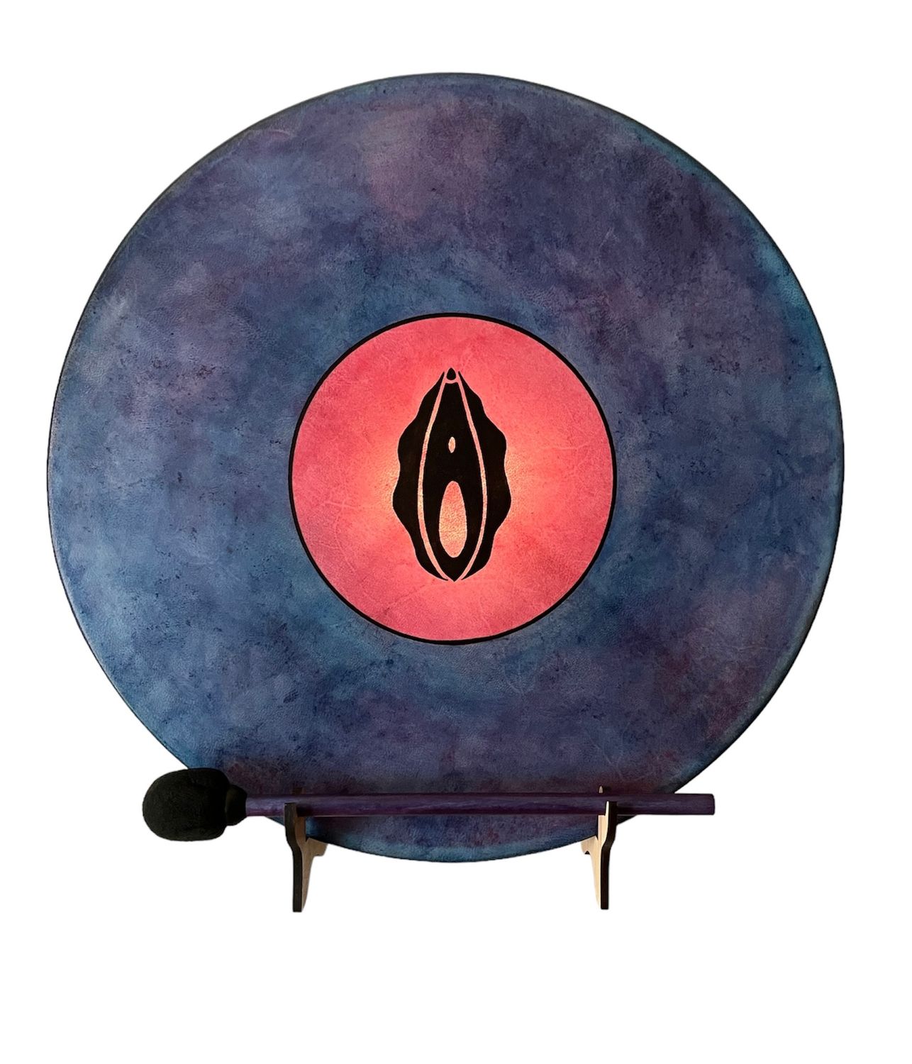 Goddess Shamanic Frame Drum with optional illuminated Display Stand and Carry Bag