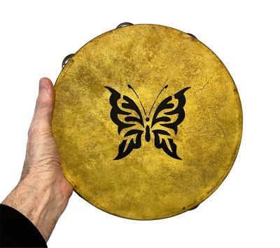 Butterfly Tambourine with optional illuminated Display Stand Display Stand