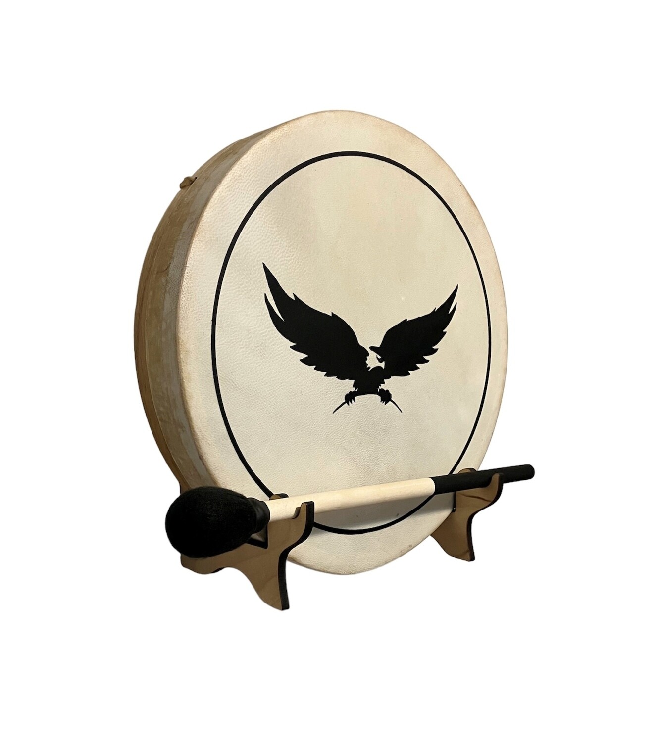 Eagle Spirit Shamanic Frame Drum w/optional illuminated Display Stand and Carry Bag