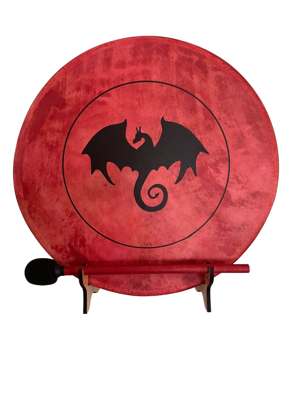 Dragon Spirit Shamanic Frame Drum w/optional illuminated Display Stand and Carry Bag