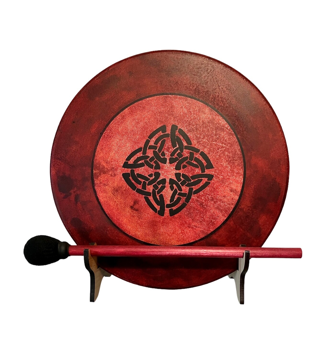 Celtic Knot Shamanic Frame Drum with optional illuminated Display Stand and Carry Bag