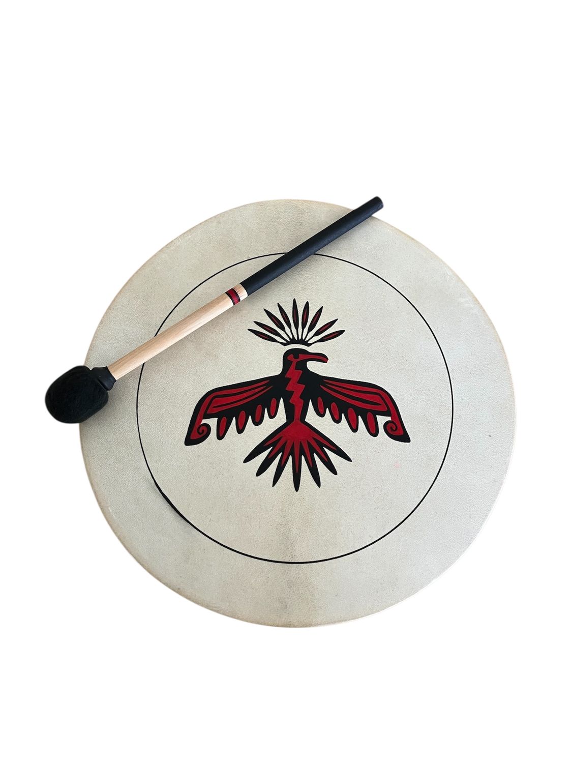 Thunderbird Shamanic Frame Drum with optional illuminated Display Stand and Carry Bag