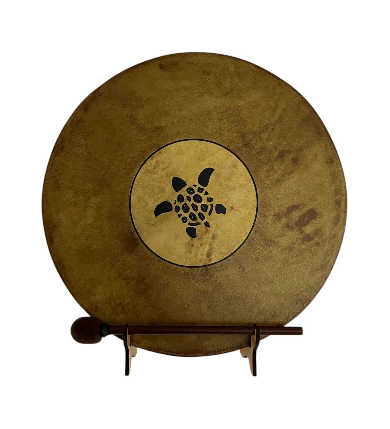 Turtle Spirit Shaman Frame Drum with optional illuminated Display Stand and Carry Bag