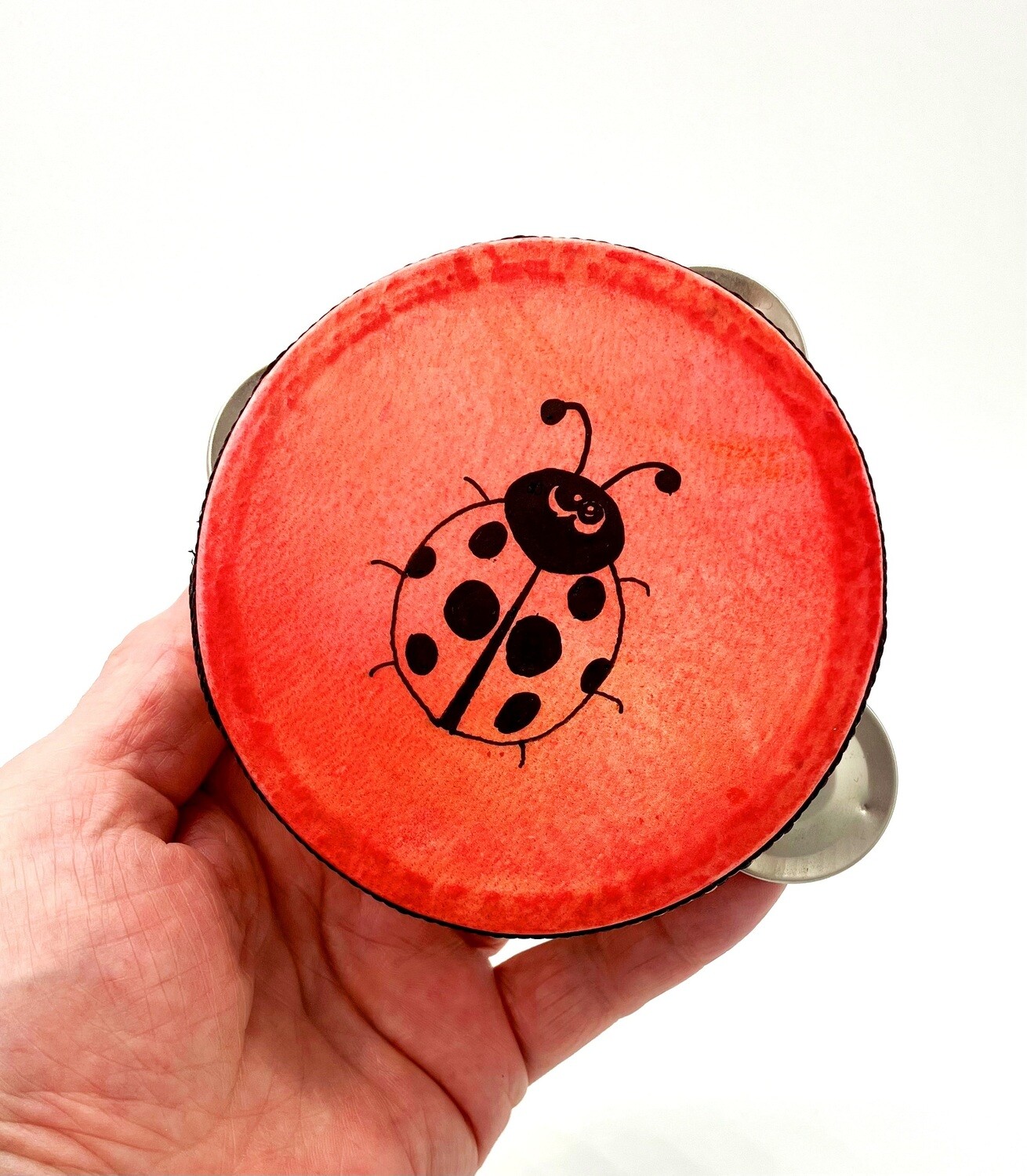 4" mini Tambourine for kids with six artwork and color choices