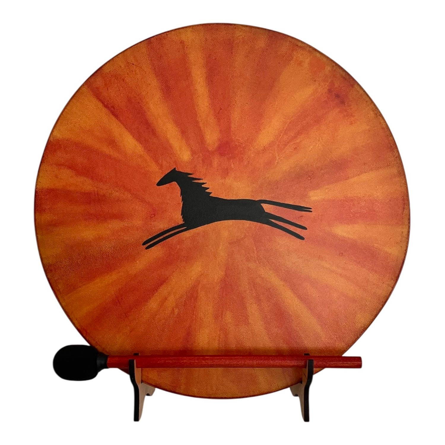 Fire Horse Shamanic Frame Drum with optional Display Stand and Carry Bag
