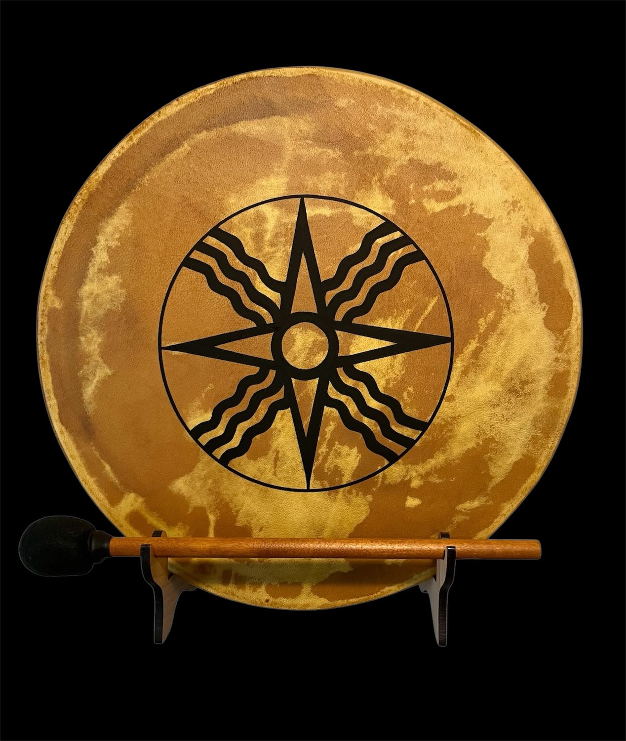 Shamash Sun Spirit Drum with optional Display Stand and Carry Bag