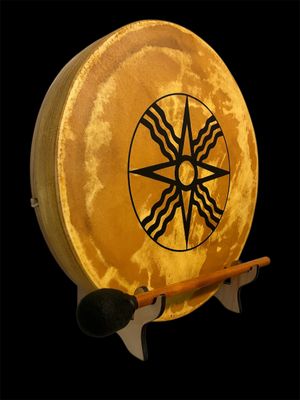 Shamash Sun Spirit Drum with optional Display Stand and Carry Bag