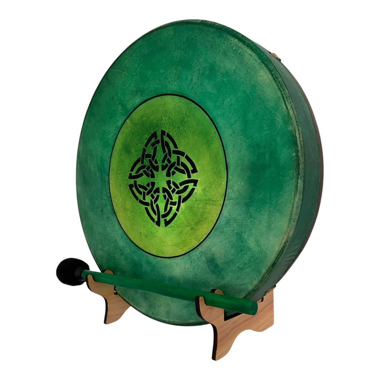 Celtic Knot Shamanic Frame Drum with optional illuminated Display Stand and Carry Bag