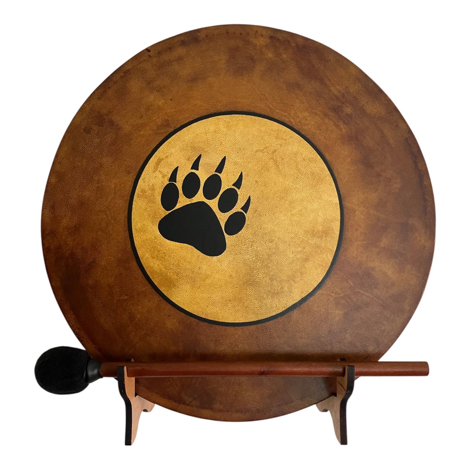 Bear Paw Shamanic Frame Drum with optional Display Stand and Carry Bag