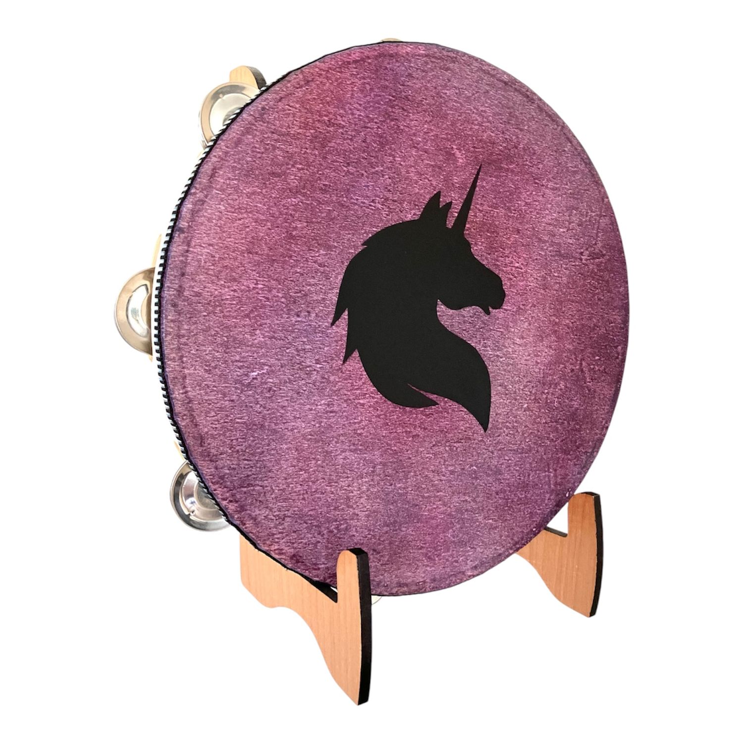 Unicorn Spirit Tambourine with optional illuminated Display Stand Display Stand