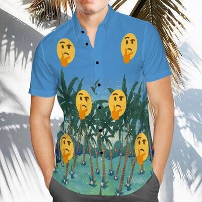 Thinking Meme Hawaiian Shirt