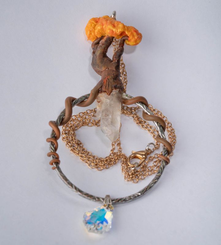 Autumn Tree Crystal Necklace