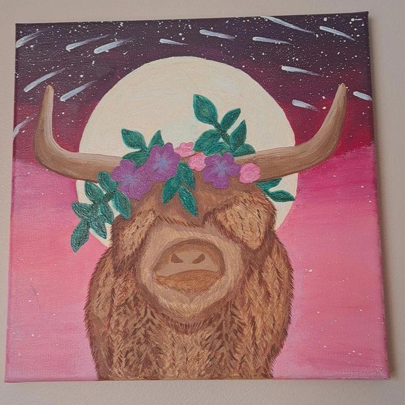 Taurus Full Moon ~ Acrylic on Canvas | Original Painting